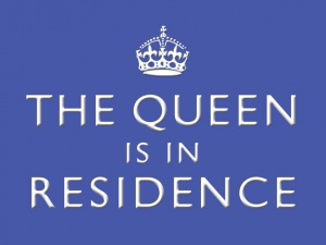 Metal Sign - The Queen Is In (12" x 9")